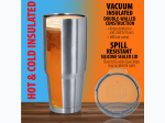 X-PAC Double Vacuum Wall Stainless Steel Tumbler With Lid - 64 oz