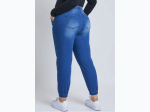 Plus Size Basic Loungewear Jogger in Medium Wash