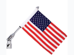 Diamond Plate™ Motorcycle Flagpole Mount and USA Flag