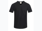 Men's  Hawsk's Bay Raw Edge Slub V-Neck T in Black