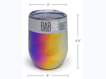 Rainbow Iridescent Exterior 12oz Wine Tumbler