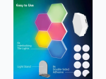 Aura LED 6 Piece Hex Glow LED Lights with Remote