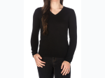 Women's 100% Cotton V-Neck Essential Sweater - 2 Color Options