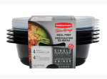 4 Pack Round Rubbermaid TakeALongs 5 cup Storage Container