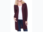 Women's Box-Packaged Tocco Reale Wool Blend Long Open Cardigan -4 Color Options