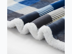 Blue and Grey Plaid Throw