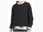 Women's Tie Dye Trim Crew Neck Sweatshirt - 4 Color Options