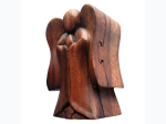 Carved Wooden Angel Puzzle Box - 4.5" x 2.5"