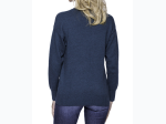 Women's Box-Packaged Cashmere Blend Crew Neck Sweater with Drop Shoulder - 3 Color Options