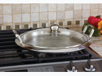 Chef's Secret® by Maxam® 12-Element High-Quality Stainless Steel Round Griddle with See-Thru Glass Cover