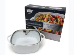 CorningWare® 3.2 qt. Cast Aluminum Roaster with Lid - White