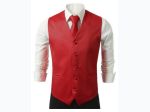 Men's Solid Color Dress Vest Necktie Set - 3 Color Options