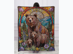 Grizzly Family - Stained Glass - Everyday Throw