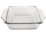 Crofton - Laurel Embossed 2 Quart Bake Dish - Clear