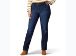 Women's Plus Straight Leg Mid-Rise Relaxed Fit Jeans - Long Length