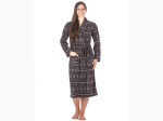 Womens Microfleece Soft Spa Robe - Nordic Dark Grey