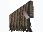 Unisex Multi Tone Pattern Scarf w/ Fringe - Zig Zag