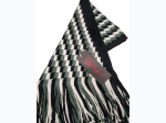 Unisex Multi Tone Pattern Scarf w/ Fringe - Zig Zag