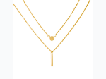 Women's Rhinestone Medallion & Bar Drop Layered Necklace - 2 Color Options