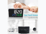 Digital Alarm Clock- Large Number LED Display – Calendar – Date – Temperature – Colored Digits