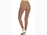 Women's High Waisted Leopard Print Leggings - One Size Fits Most - Size 2-12