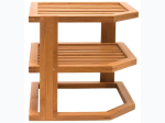 9.85" x 9" Three-Tier Bamboo Corner Dish Rack