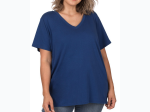 Plus Size V-Neck Boyfriend T-Shirt - 3 Color Options