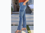 Missy High Rise Bootcut Cargo Jean in Medium Wash