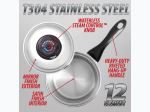 Maxam Stainless Steel Sauce Pan with Lid