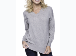 Women's Box-Packaged Tocco Reale Cashmere Blend Deep V-Neck Sweater - 4 Color Options