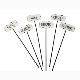 Distressed Metal Herb Garden Stake - 6 Options