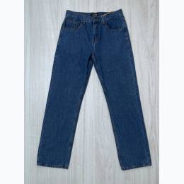 Men's Raw Denim Jeans in Medium Wash