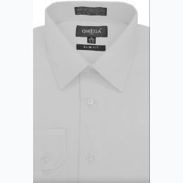 Men's Slim Fit White Dress Shirt