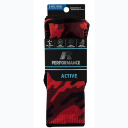 Boy's Russell Performance Active Crew Socks 3 Pack - Size Medium 9 -2.5