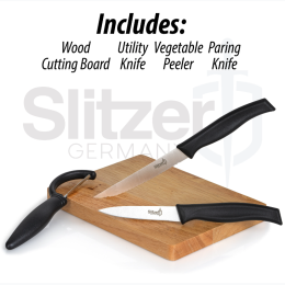 Slitzer Germany Cutting Board And Knife Set