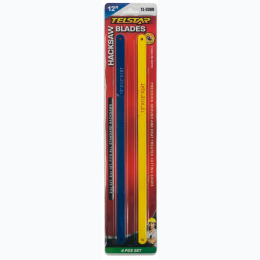 4Pk Hacksaw Blades 12"x1/2" Long 2x24T & 2x18T