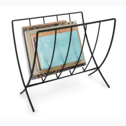 Seville Magazine Floor Rack in Black