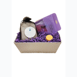 The Relaxing Bath Tea Gift Basket w/ Gel Eye Mask