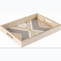 Decorative Refined Wood Serving Tray