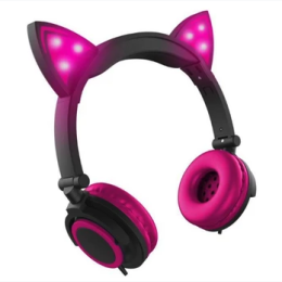 HYPE Cat Ear LED Headphones with Mic - 2 Color Options