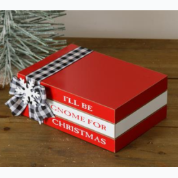 Stamped Faux Books - I'll Be Gnome For Christmas