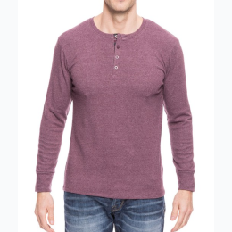 Men's Brushed Henley - 3 Color Options