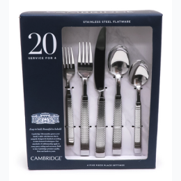 Cambridge 20 Piece Stainless Steel Flatware Set - Coleson