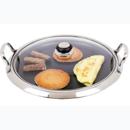 Chef's Secret® by Maxam® 12-Element Stainless Steel Round Griddle