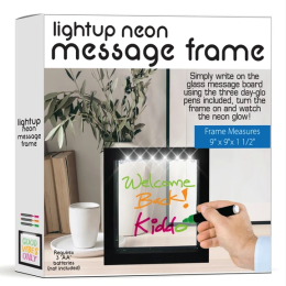 Battery-Operated LED Neon Effect Message Frame with 3 Markers