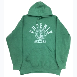 Unisex Classic Logo Hoodie in Green - Phoenix - Arizona - Size XLarge