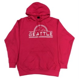 Unisex Classic Logo Hoodie in Pink - Seattle - Size Large