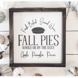 "Fall Pies" Wood Sign