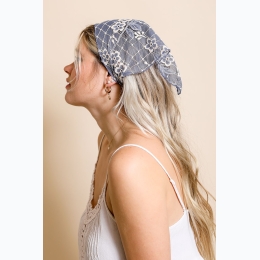 Bohemian Floral Lace Headscarf Bandana - 2 Color Options