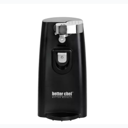 Better Chef Deluxe Electric Can Opener w/  Knife Sharpener & Bottle Opener in Black